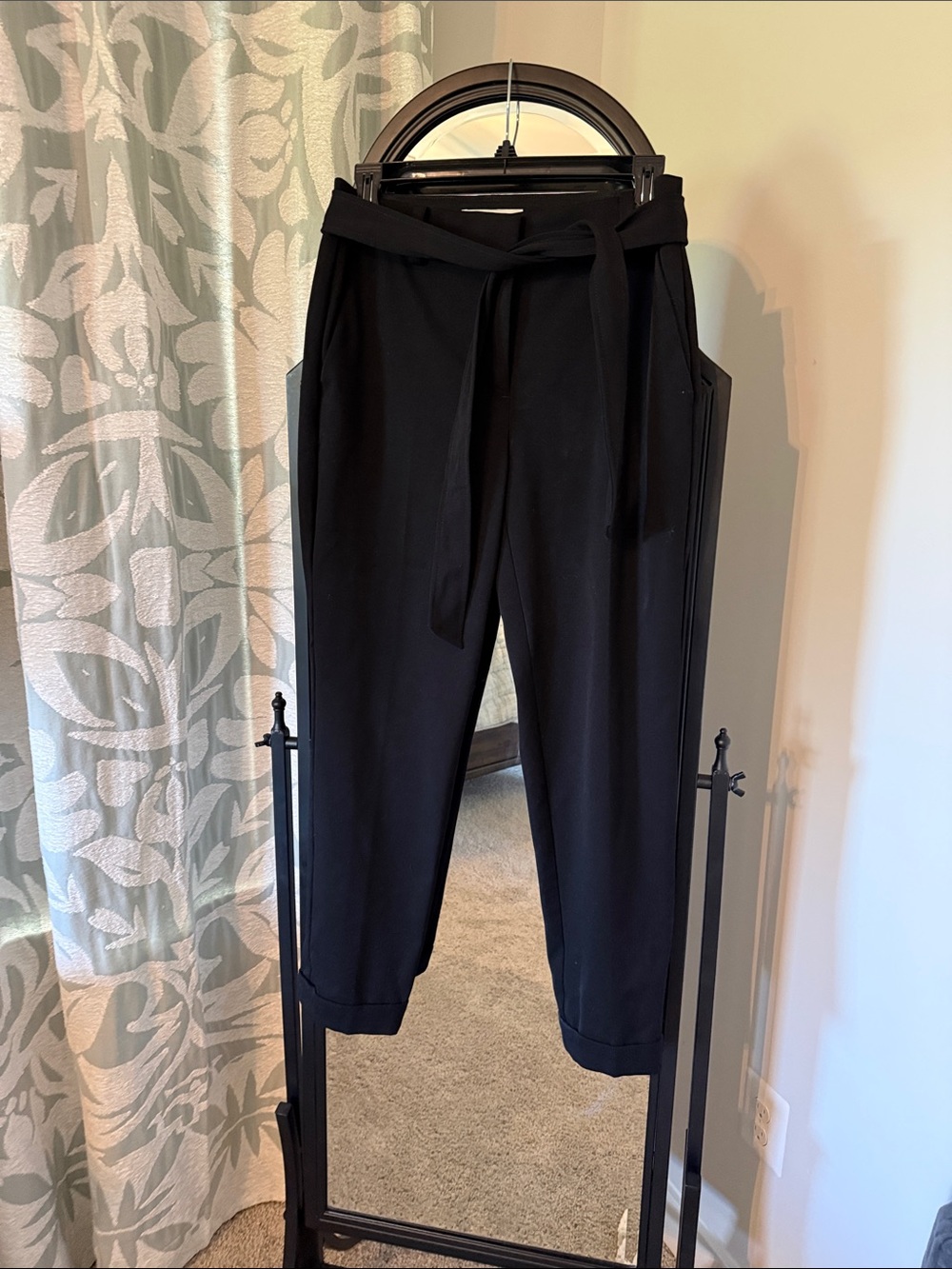 LOFT Black Paperbag Waist Dress Pants